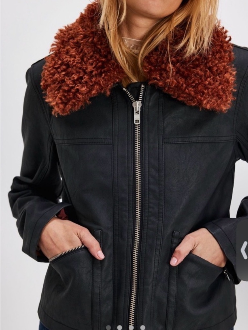We The Free Free People Jayce Vegan Leather Jacket